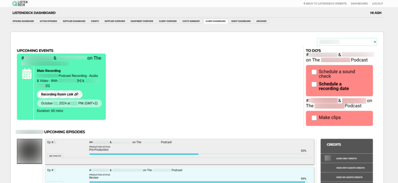 The ListenDesk Dashboard | Client Dashboard